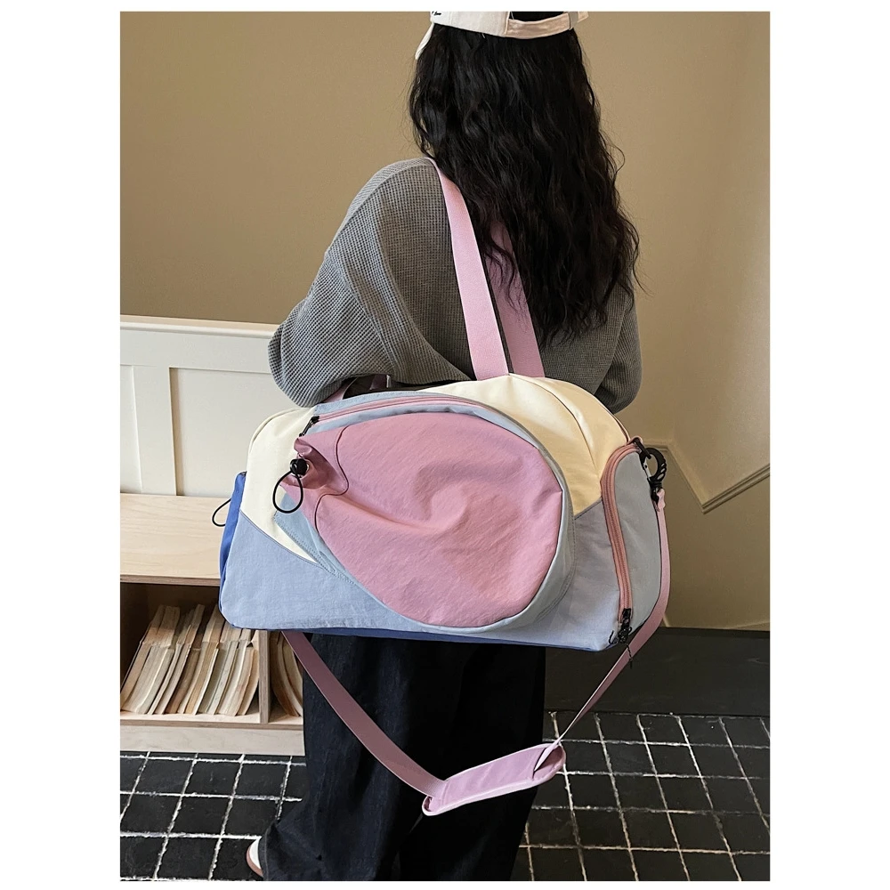 multicolor-large-capacity-tennis-bag-women's-multi-functional-badminton-shoulder-bag-handheld-sports-fitness-travel-bag