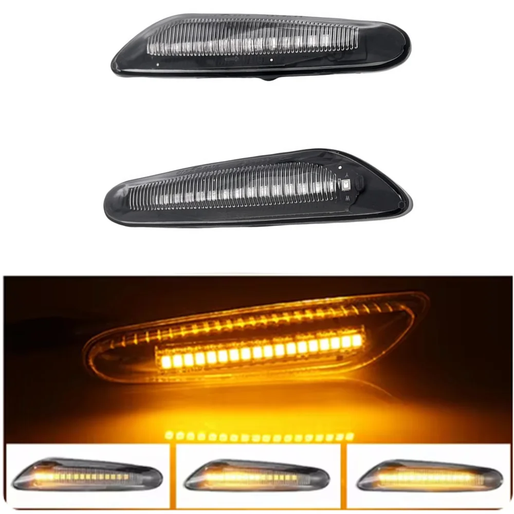 

LED Dynamic Side Marker Turn Signal Light Sequential Blinker Light For BMW 1/3/5Series E81 E88 E46 E90 E91 E92 E93 E60 E61 X3 X1