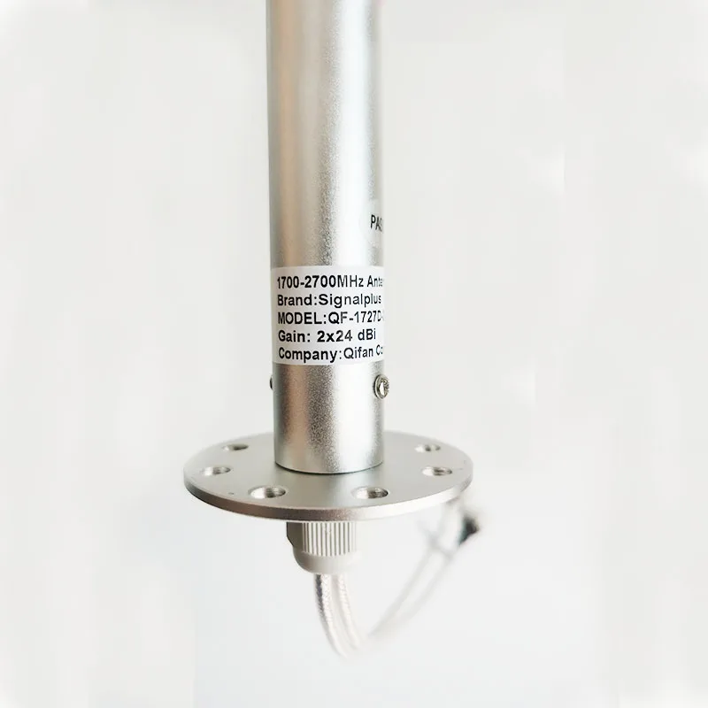 เสาอากาศแบบพาราโบลา QIFAN 3G 4G LTE รองรับความถี่ 1700-2700MHz สำหรับภายนอกอาคาร 2X24dBi ระยะไกลพิเศษ พร้อมสายสัญญาณ MIMO