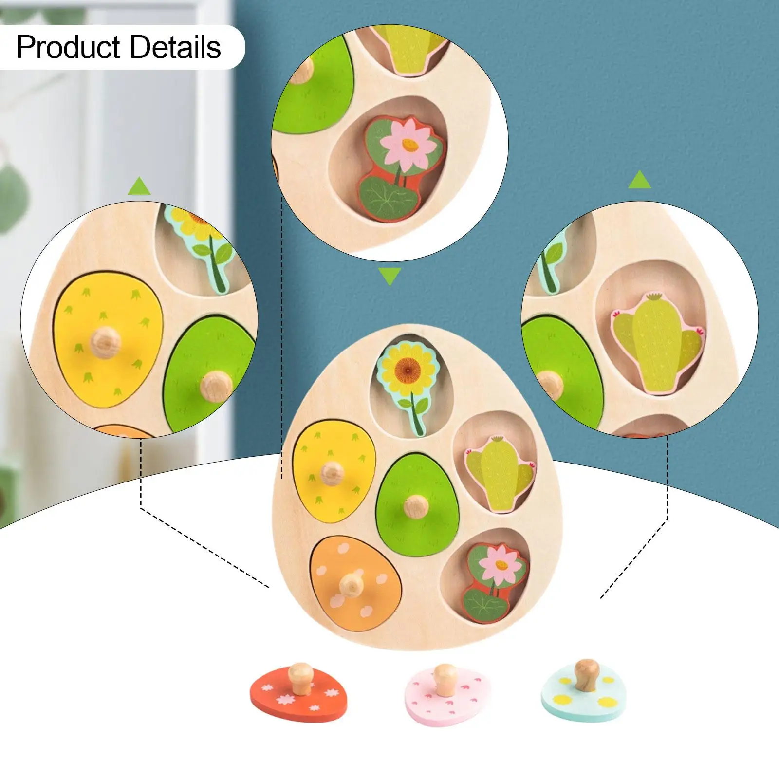 Puzzle in legno per bambini Regalo di compleanno di Pasqua Puzzle colorati per bambini