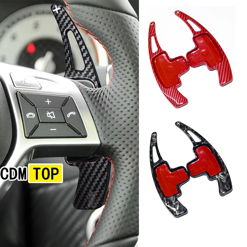 For Mercedes Benz A B E M Class w204 w212 GLK CLA GLA Car Steering Wheel Paddle Shift Extension Shifters DSG Car Sticker styling