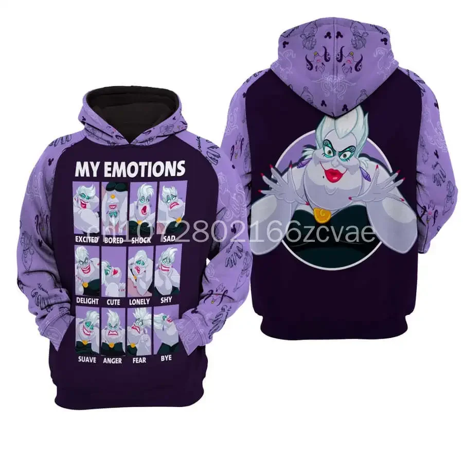 Ursula (The Little Mermaid) Disney 3D Print Dopey High-quality Flannelet thickening Zipper/ Hoodies Men Women Pullover