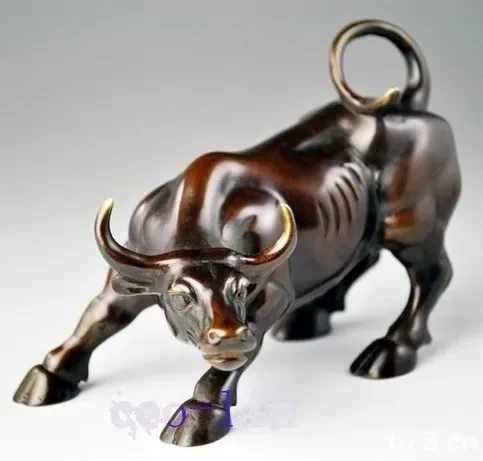 

Decoration Brass Big Wall Street BRASS Fierce Bull OX Statue 8inch Bull Ox cooking tools wedding SHIPPINGroom Art Statue