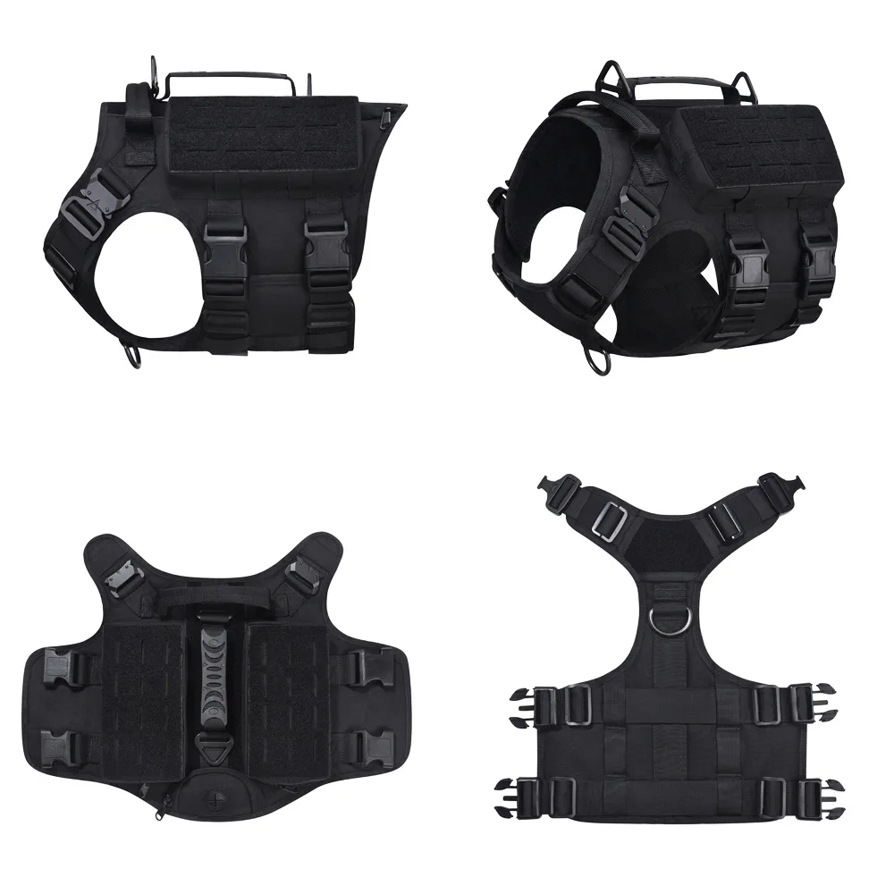 Factory Direct Cross-Border Tactical Dog Vest Multifunctional Nylon Waterproof Dog Training Clothing Hunting Accessories