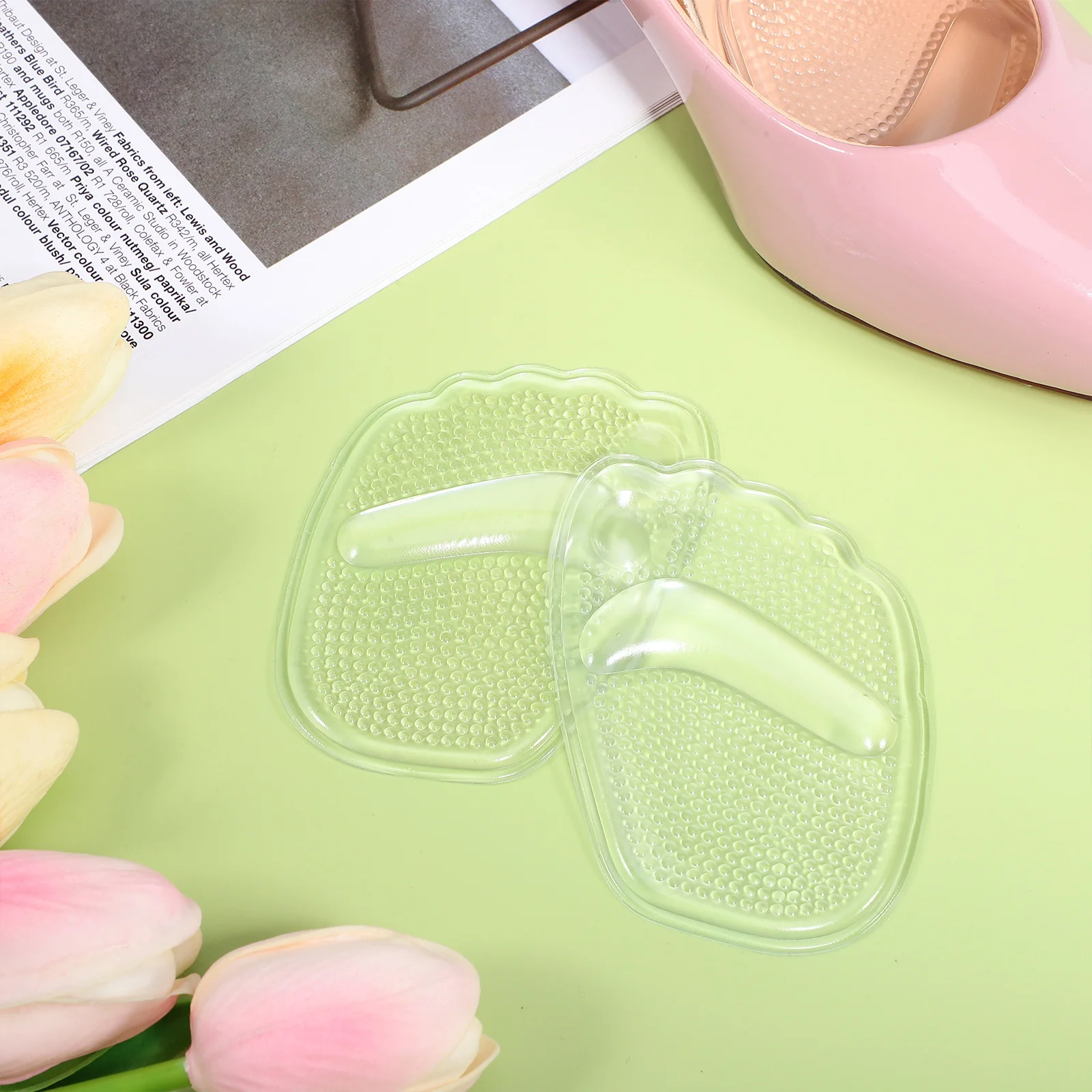 

3 Pairs Front Foot Pad Cushions Self Adhesive Reusable Heel Inserts Metatarsal High Comfort Women Shoe Insoles
