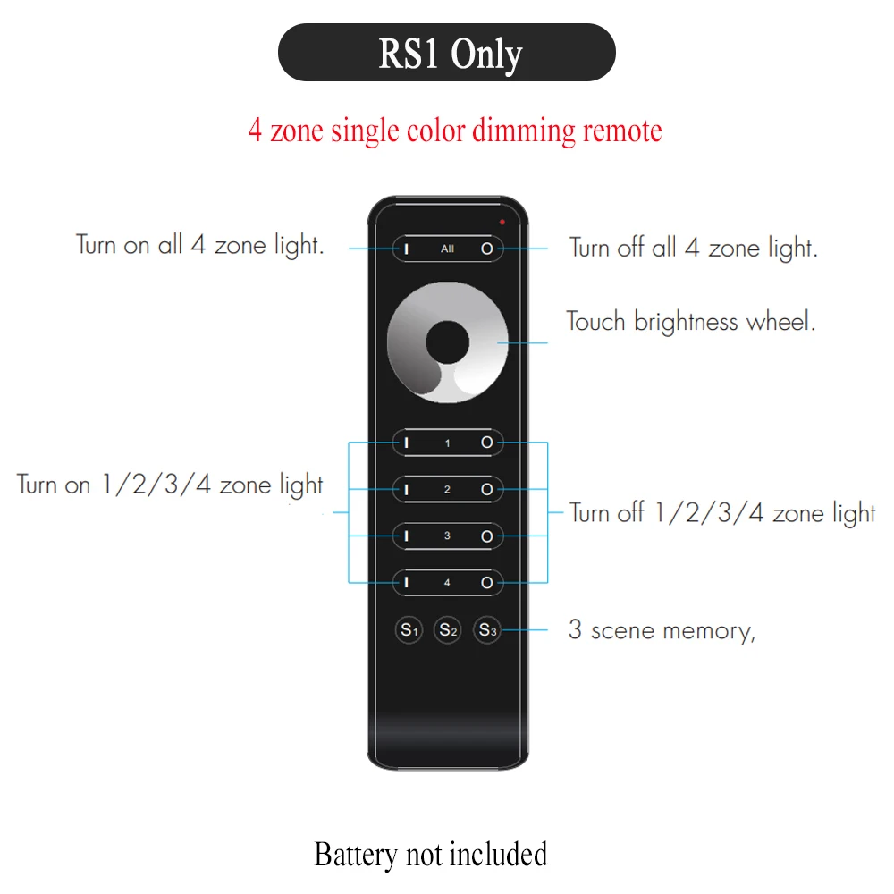 CENFAYA ZigBee & RF 2CH LED Controller DC 12V 24V Smart Dimmer Match mit RF 2,4G Fernbedienung für WW CW NW CCT LED Streifen 6