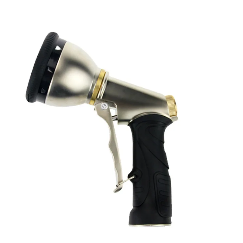 Meiya Electroplating Multifunctional High Pressure Car Wash Water Gun 9 Functions Front Trigger Spray Metal Gold Fast Delivery