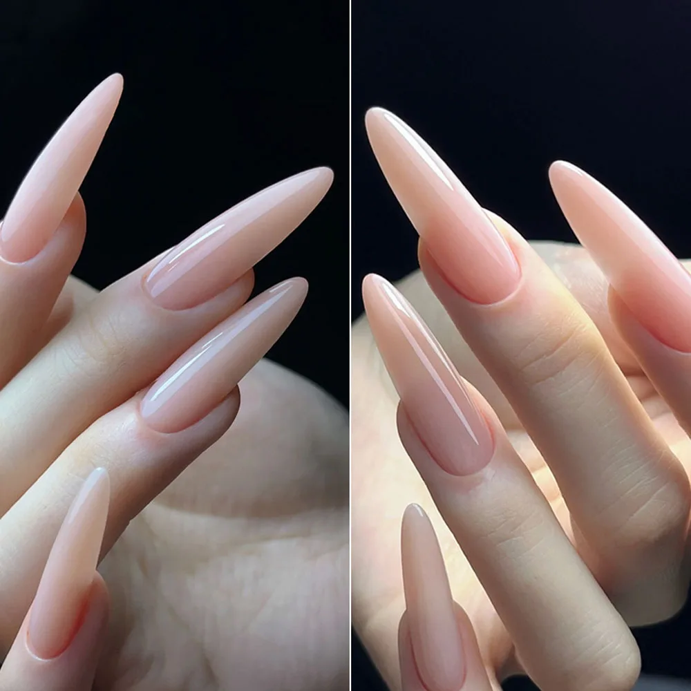 1 bouteille de vernis à ongles Gel rose chair de noël charmant vernis à ongles tremper UV/LED vernis Gel nu bricolage pur solide Gel de Salon de manucure