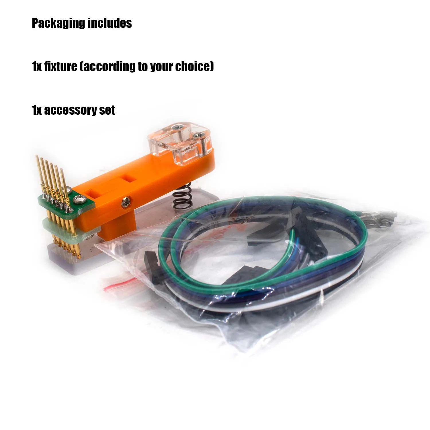 Imagem -02 - Suporte de Teste Pcb Clip Clamp Fixture Download Programming Burning Jtag Probe Pin 254 Milímetros 20 Milímetros 127 Milímetros 3p 4p 5p 6p 7p 8p Cabo 10p