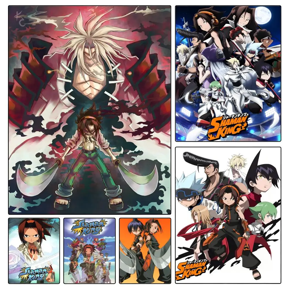 anime Shaman King Poster Poster Waterproof HD Unframed Self‑Stick Decor Wall Art for Home Room Decoration Gift