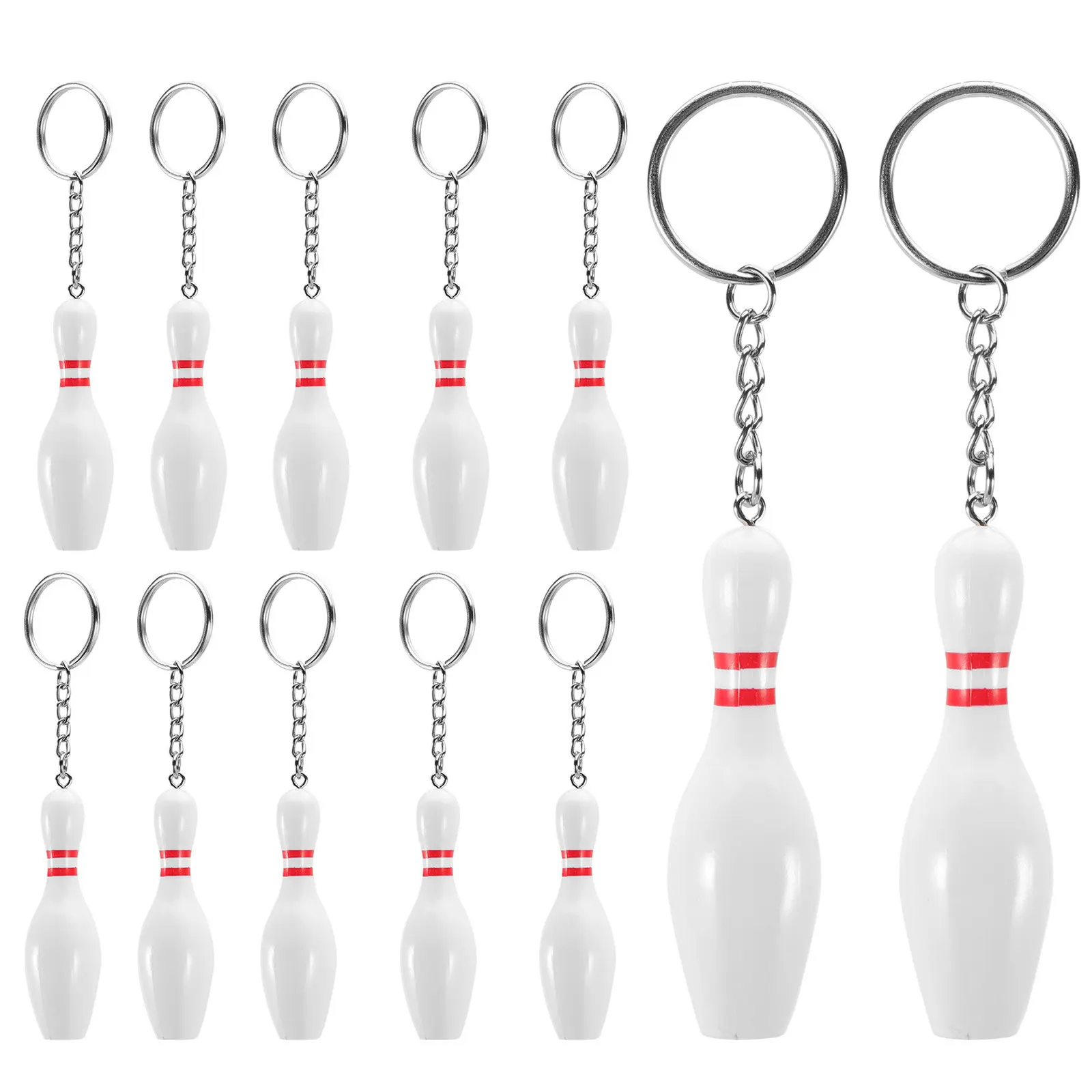 

Набор из 12 брелоков в виде шаров для боулинга, изящные подвески-украшения для сумок и телефонов, спортивная тематика, уникальный подарок