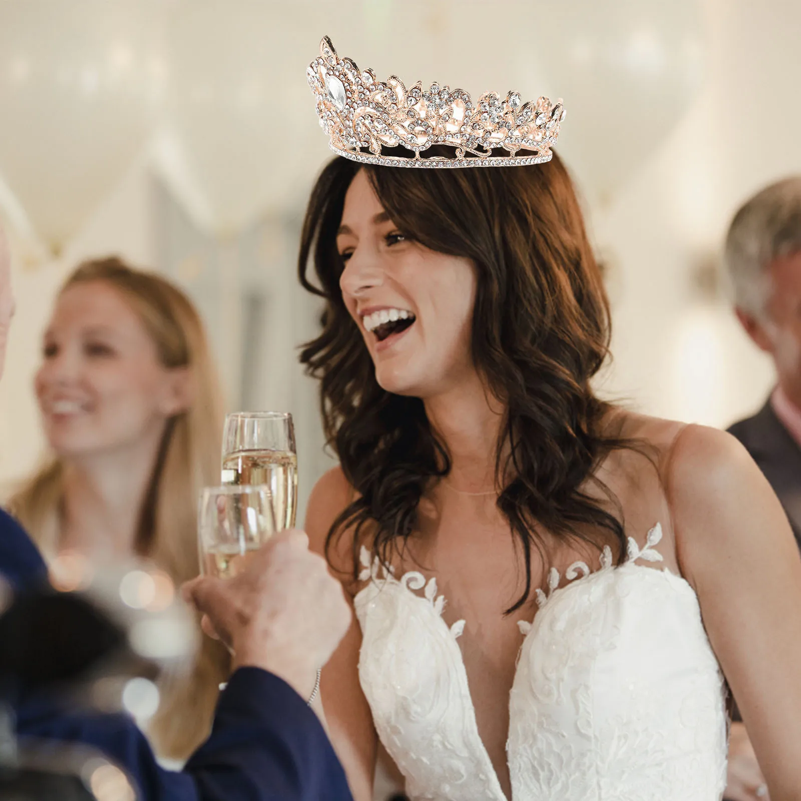 

Винтажная корона невесты, свадебный головной убор, элегантная свадебная тиара королевы, нежные украшения для волос, нежная корона невесты, свадебная тиара