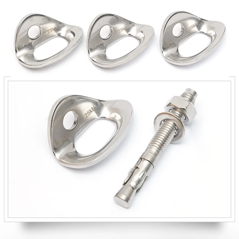316 Stainless Steel 25Kn Climbing Nail Outdoor Climbing Rapid Descent Expansion Nail M10 Rock Nail Hanging Piece