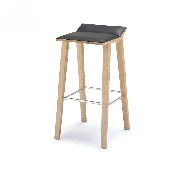 

For Hotel Nordic High Wooden With Metal Leg Optional Size Kitchen Bar Stool And Chair