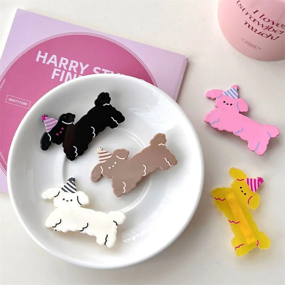 Personalized Cartoon Animal Hair Clip Acrylic Headwear Puppy Hairpin Headdress Y2k Children's Hair Clip Female