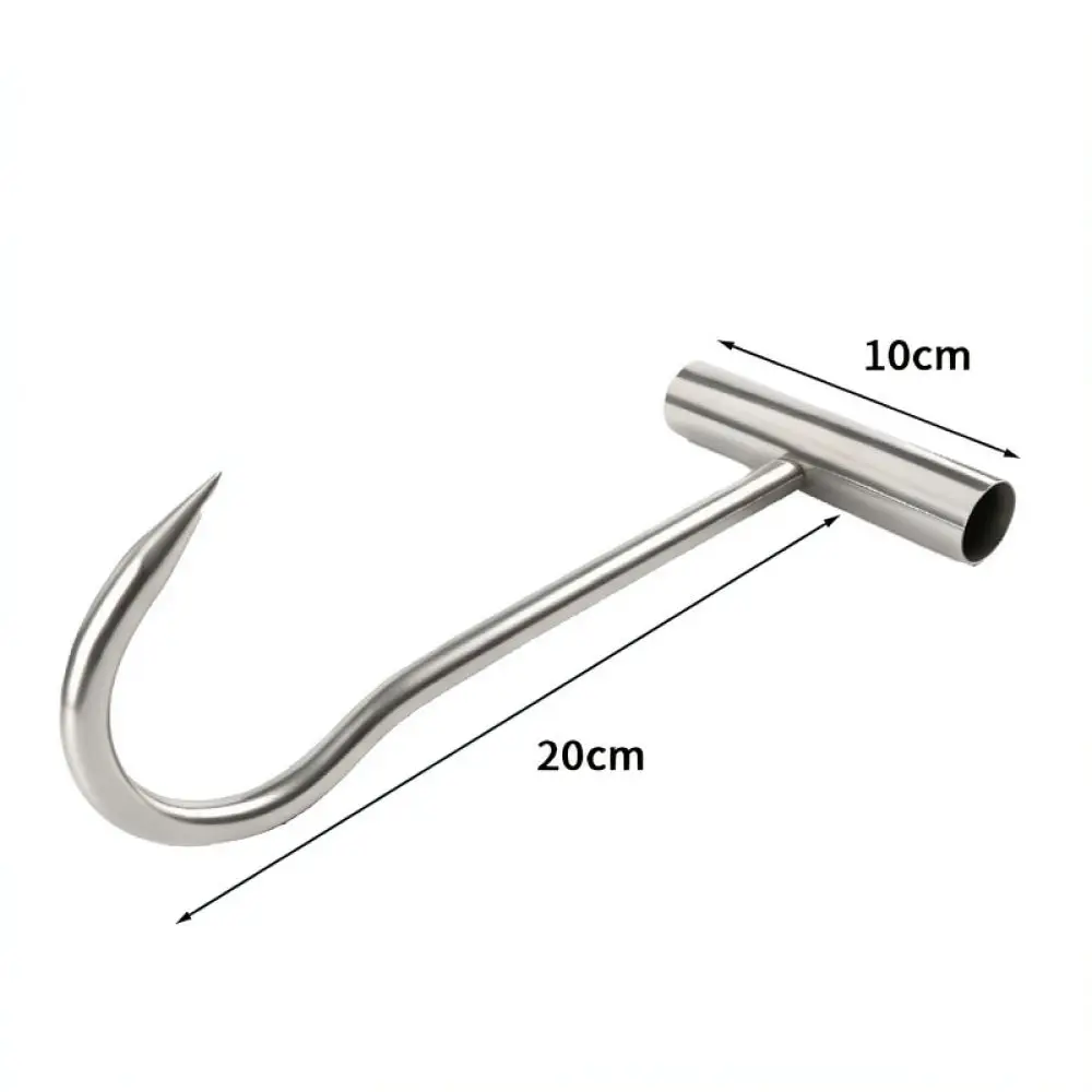 Ergonomic T Shaped Pull Hook Tool Heavy Duty Lifter For Manhole Sewer Covers Roller Shutters Meat Hanging Utility Gear