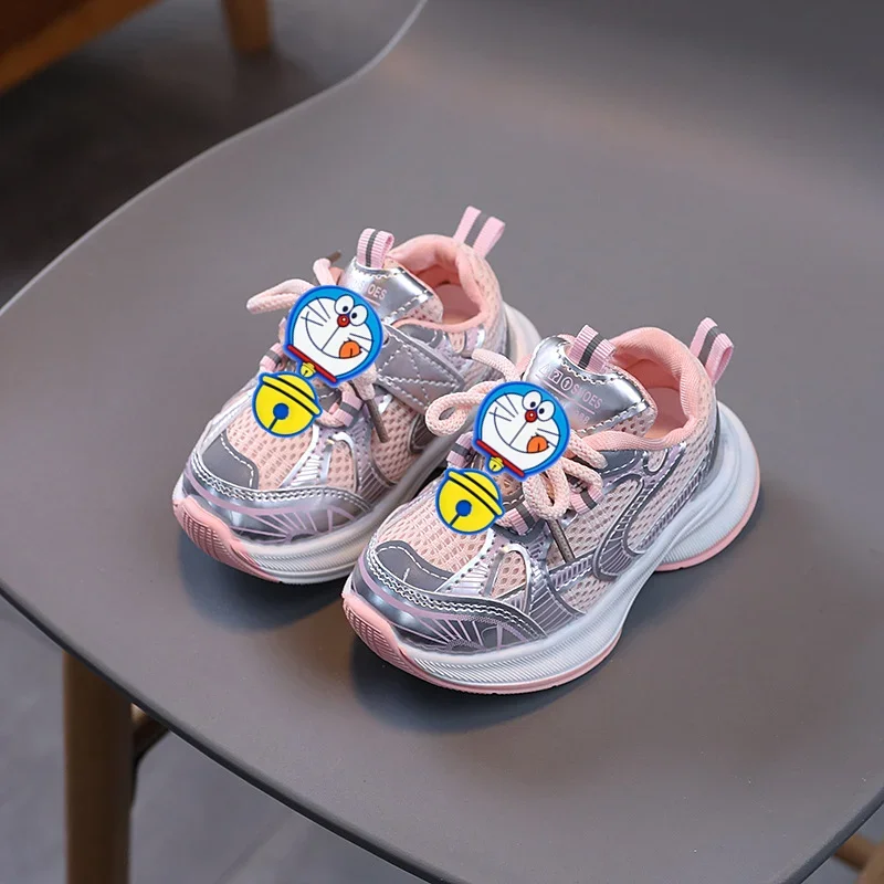 أحذية رياضية جلجل كات عبقور موضة تنفس الفتيات الفتيان أحذية رياضية للأطفال ربيع الخريف أحذية رياضية ناعمة سوليد عادية