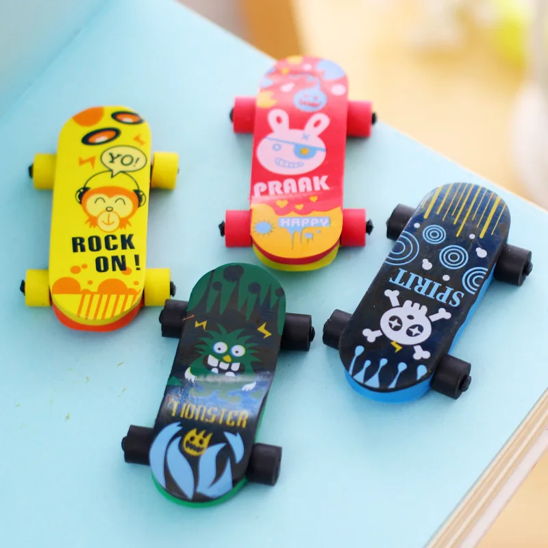 1pcs Creative Scooter Pencil Eraser Rubber Cartoon Kawaii Students Stationery Prizes for Kids Novelty Correction Papelaria