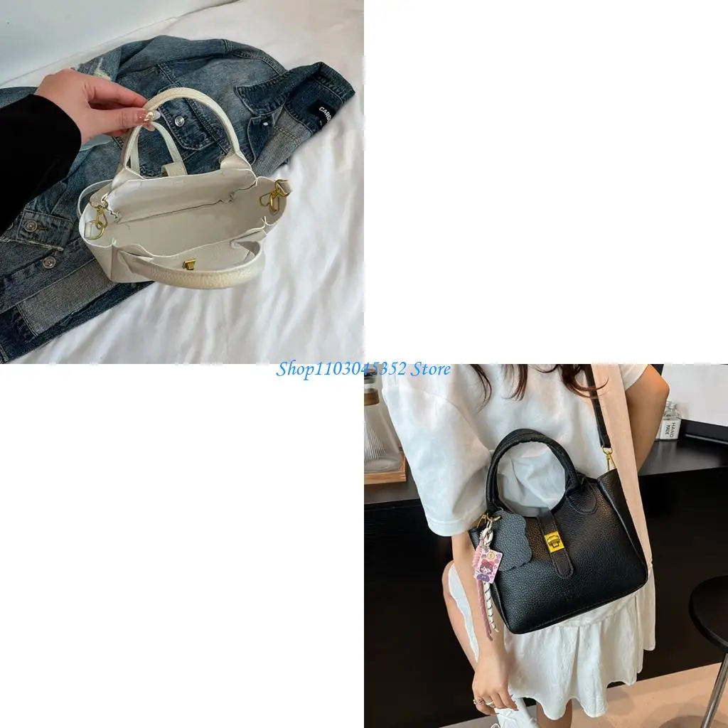 

Стильная кожаная сумка с кожаным кусочком с съемным ремнем и достаточные сумки для хранения на плечах для повседневной