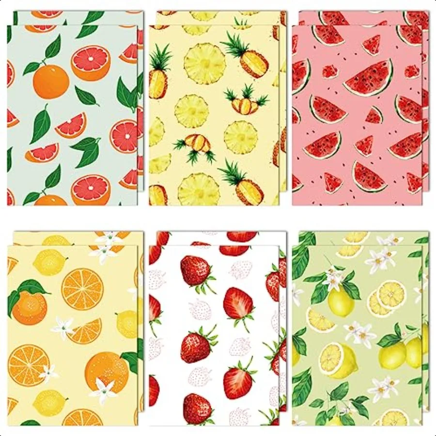 

Fruit Design File Folders Colorful Fruit Pocket Folders Set Pineapple Strawberry Watermelon Orange File Folders for Office plie
