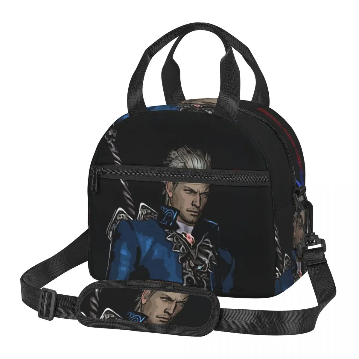 Vergil From The Devil May Cry Series Lunch Bags Insulated Bento Box Lunch Tote Picnic Bags Thermal Bag for Woman Kids Work