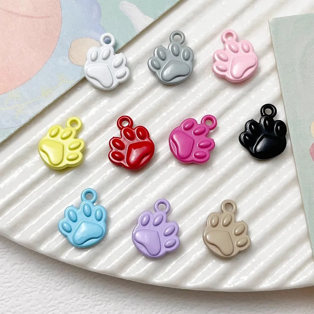 

Colorful Dudu Cute Alloy Cat Paw Pendant, High-end Handcrafted Material DIY Bracelet, Necklace and Other Accessory Items