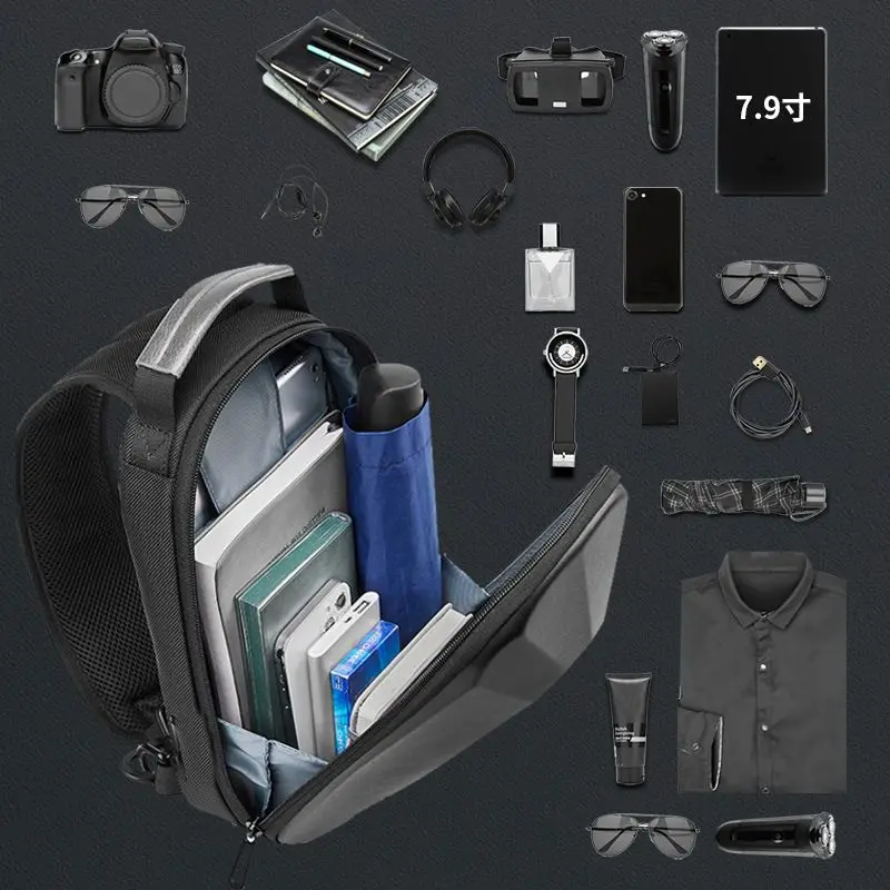 Bolsa de pecho anticolisión EVA, bolso de hombro informal, estuche de transporte para Steam Deck NS Switch Ipad y otros accesorios de juego