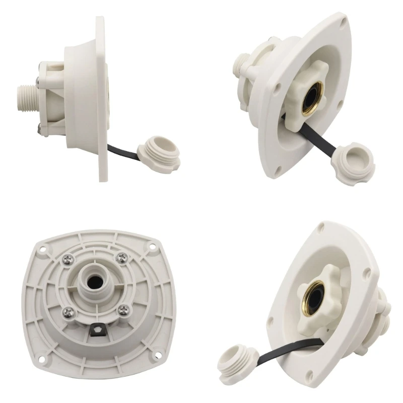  Water Connection Adapter Set With Check Valves Quick Release Fittings Brass Threads High Durability PP For Outdoor Use