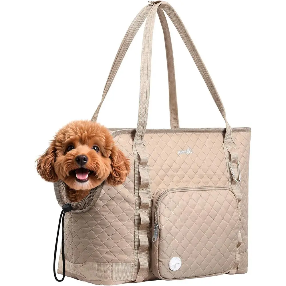 

Khaki XL Dog Carrier for Pets 8.8-13 lbs, Ideal for Travel and Vet Visits