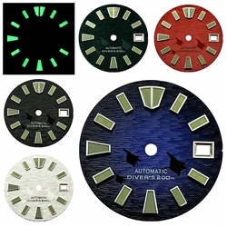 NH35 29mm Dial Sterile Watch Dial Green Luminous Fit NH35 3/3.8 O'Clock Crown Automatic Movement Watch Assembly Parts
