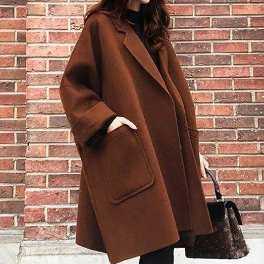 

Women's Mid-Length Jacket Spring New Loose Fit Thin Long Sleeve Stylish Top plus Size 200 Pounds Windbreaker Fashionable Oute...