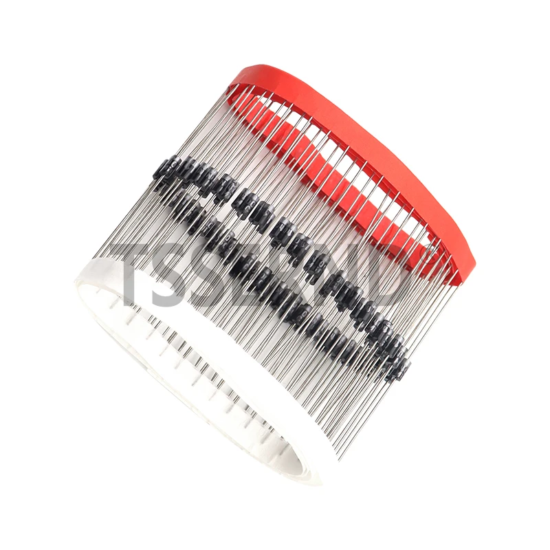 1N4007 100 pçs/lote 4007 1A 1000V DO-41 Diodo Retificador Novo