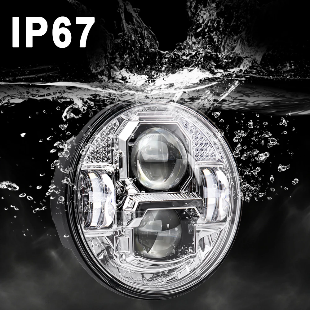 Picture 4: Cyberpunk 5.75 Inch 90W Motorcycle Led Headlight Headlamp For Harley Sportsters Dyna Softail