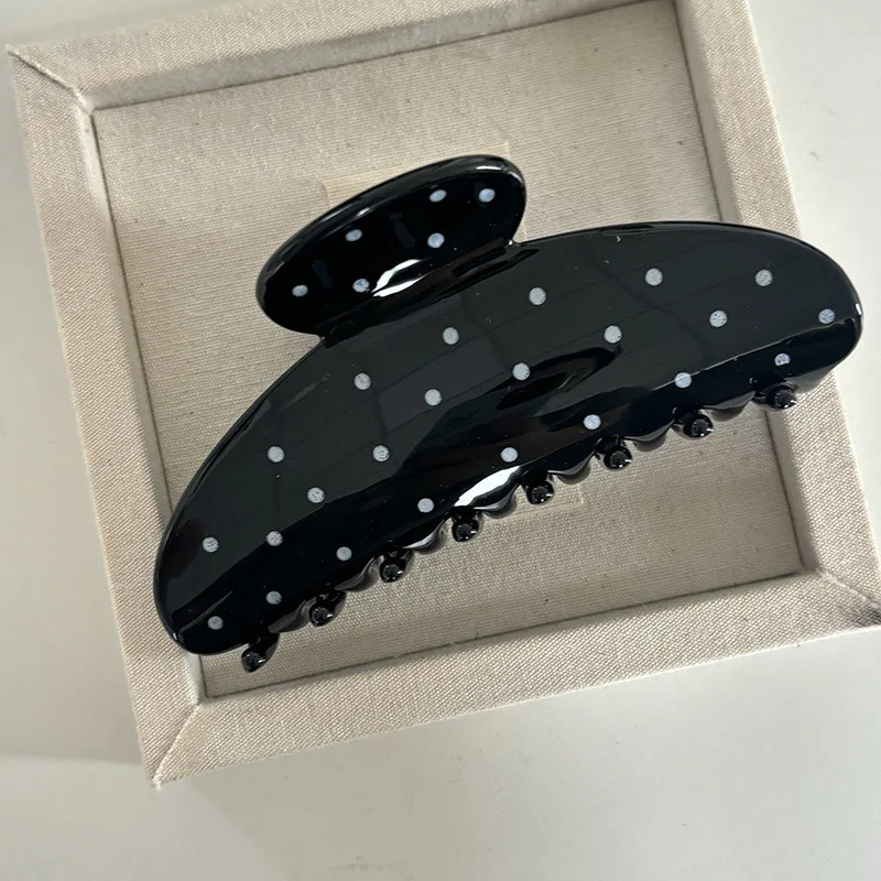 1 Stück Polka Dot Haarspange Exquisites Tägliches Styling-Zubehör mit Festem Halt für Verschiedene Frisuren Alle Jahreszeiten Verspieltes Accessoire – Detail 3