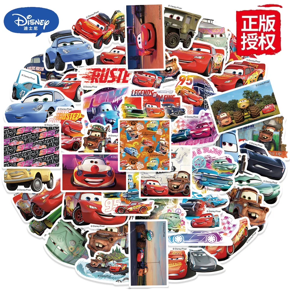 

50pcs/lot Disney Cars Doodle Stickers DIY Decorative Stickers for Mobile Phones and Suitcases Waterproof Decals