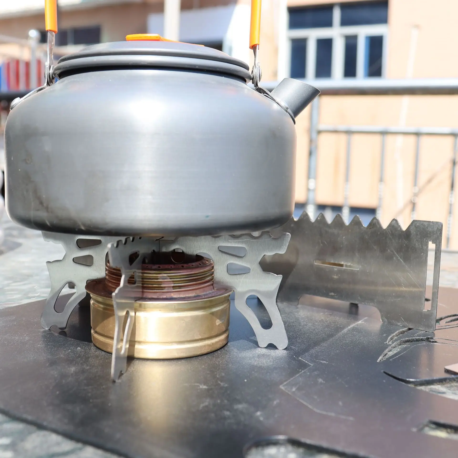Camping Alcohol Stove Cross Stand Titanium Boiler Rack Portable Tools Thermostability Outdoor Travel Card Furnace Support view 5