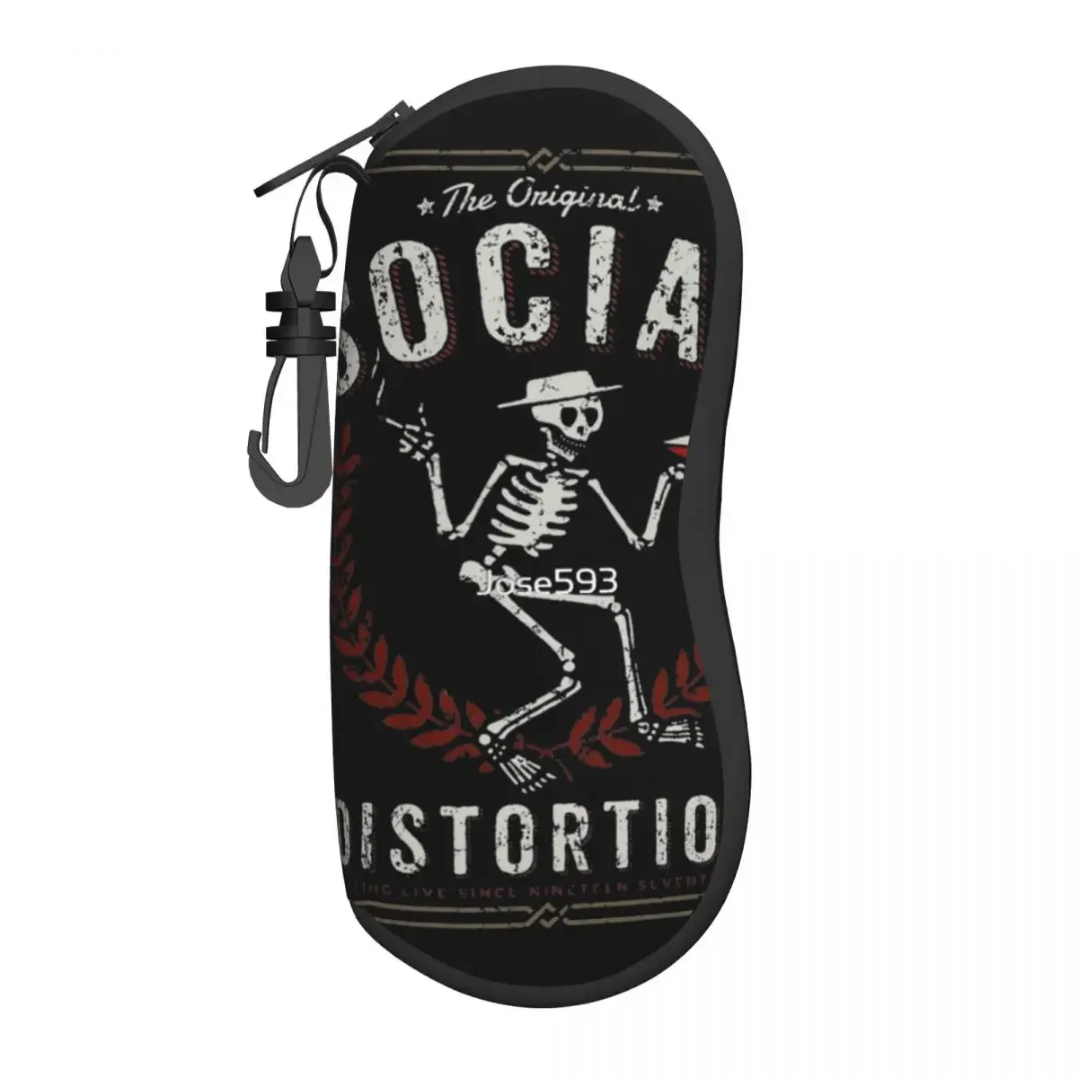 Social Distortion Music Band Glasses Case New Skeleton Eyewear Storage Box Anti-Pressure Glasses Box