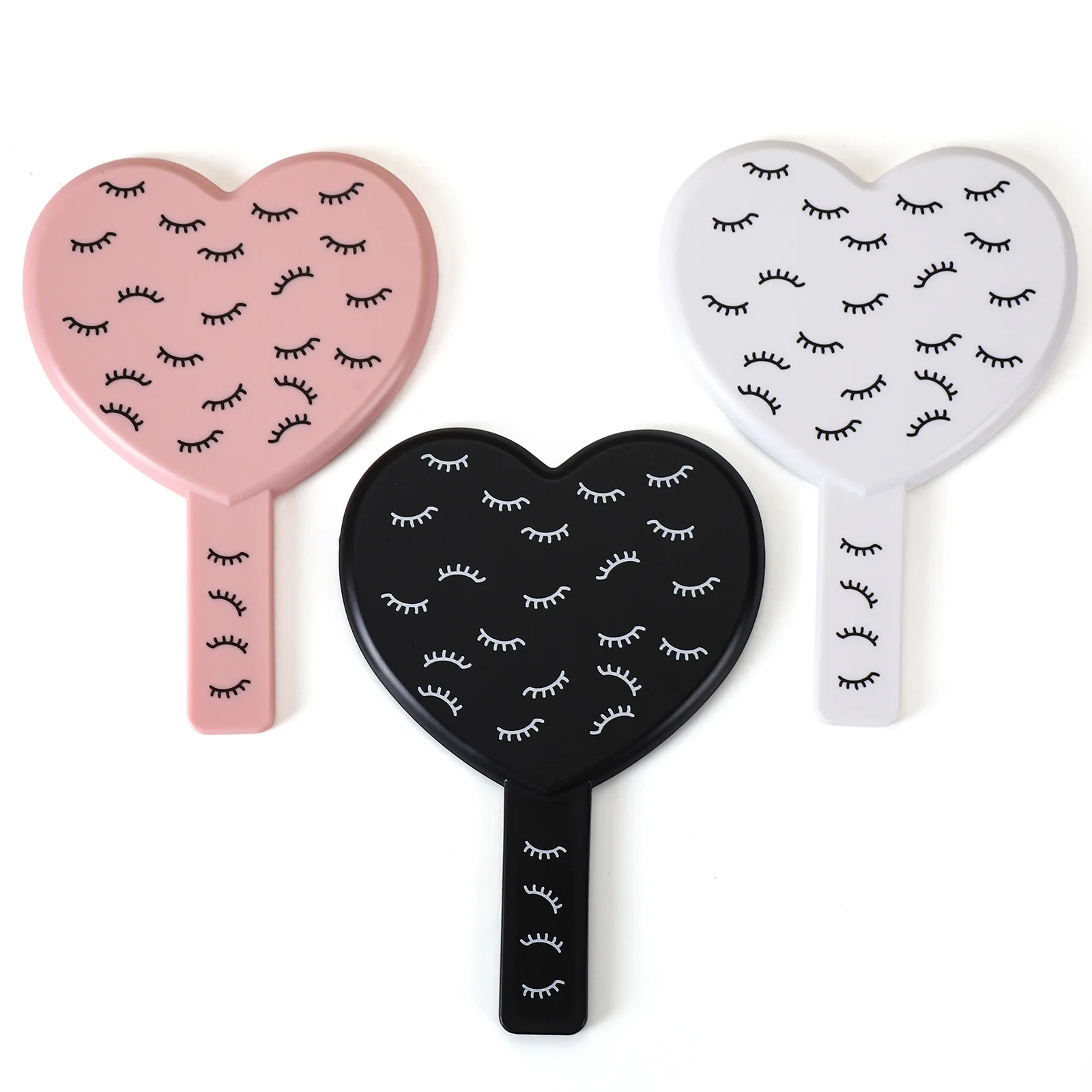 مرآة زينة محمولة على شكل قلب عالية الوضوح مع مقبض، مرآة يدوية محمولة لصالونات السبا، مرايا مدمجة #3