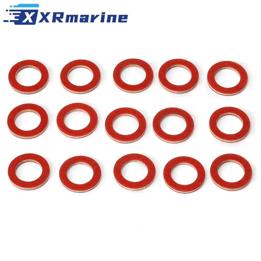 90430-08020-00 20pcs Red Lower Unit Oil Drain Screw Gasket Fit For Yamaha 90430-08020-0 90430-08003 Accessories 90430-08020