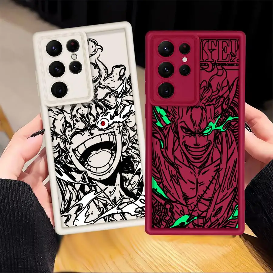 Phone Cover Case for Samsung Galaxy S26Ultra S25 S24 ultra S21 S22 S26 Plus S20 FE S23 Note 20 Ultra Anime Cool Zoros L-Luffys