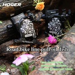 HOGER Line Pulling Oil Pressure Calipers Hydraulic Disc Brake Road Bike Brake Set RUSH Front Rear 160MM Scooter Bicycle Parts