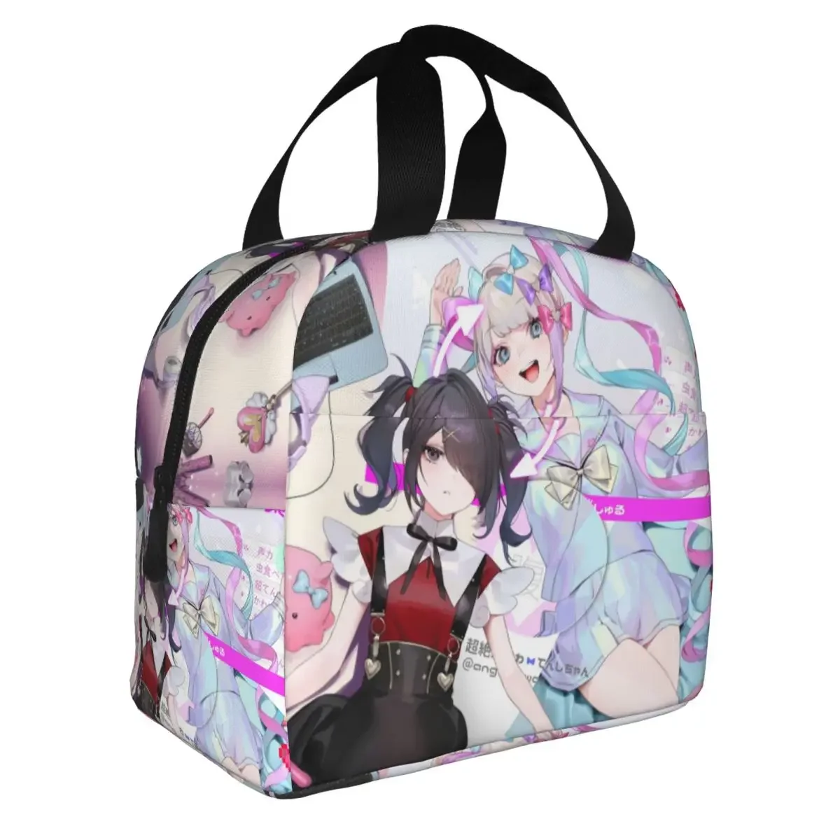 KAngel Ame-Chan Anime Game Insulated Lunch Bag Needy Girl Overdose Lunch Container Cooler Bag Tote Lunch Box College Girl Boy