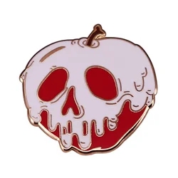 Ghost skull face Poisonous Apple Enamel Pin Happy Halloween Specter Gothic Badge Jewelry Gift