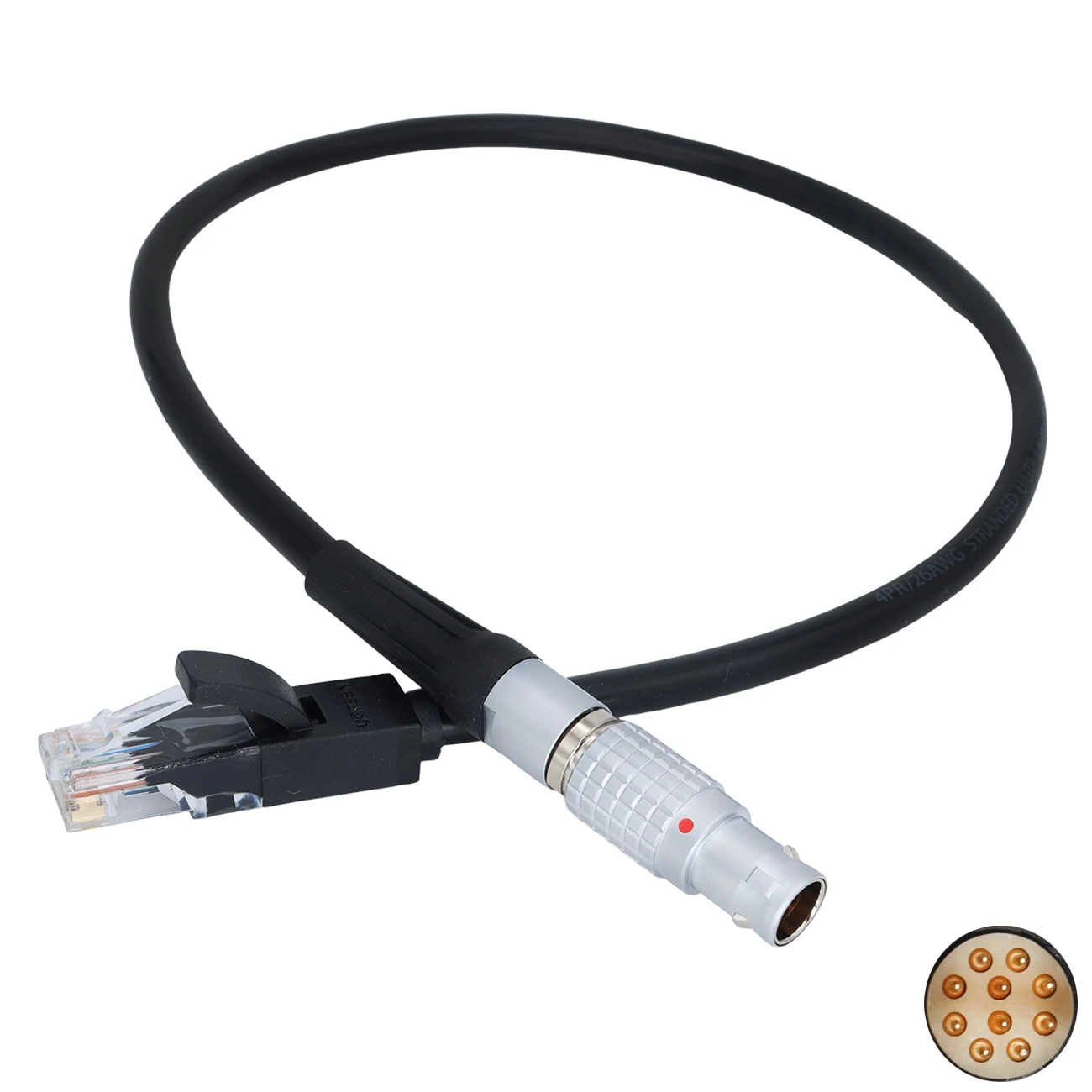 Kabel sterujący kamerą Ethernet RJ45 do 1B 10-Pin ARRI ALEXA (męski) do Ethernet (męski) — 2