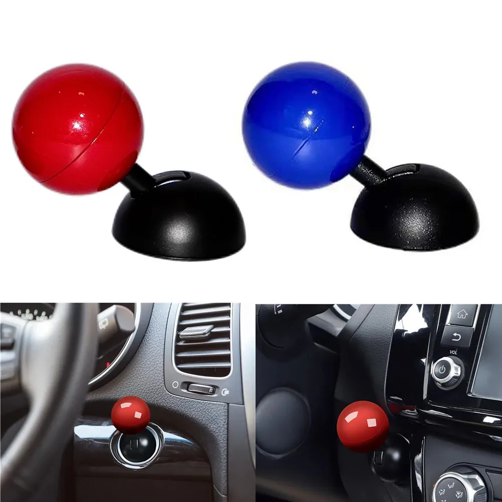 Car Push Start Button Rocker Car Engine Start Stop Button Joystick Car Interior Decorative Stickers Metal Pull Down Rod Design