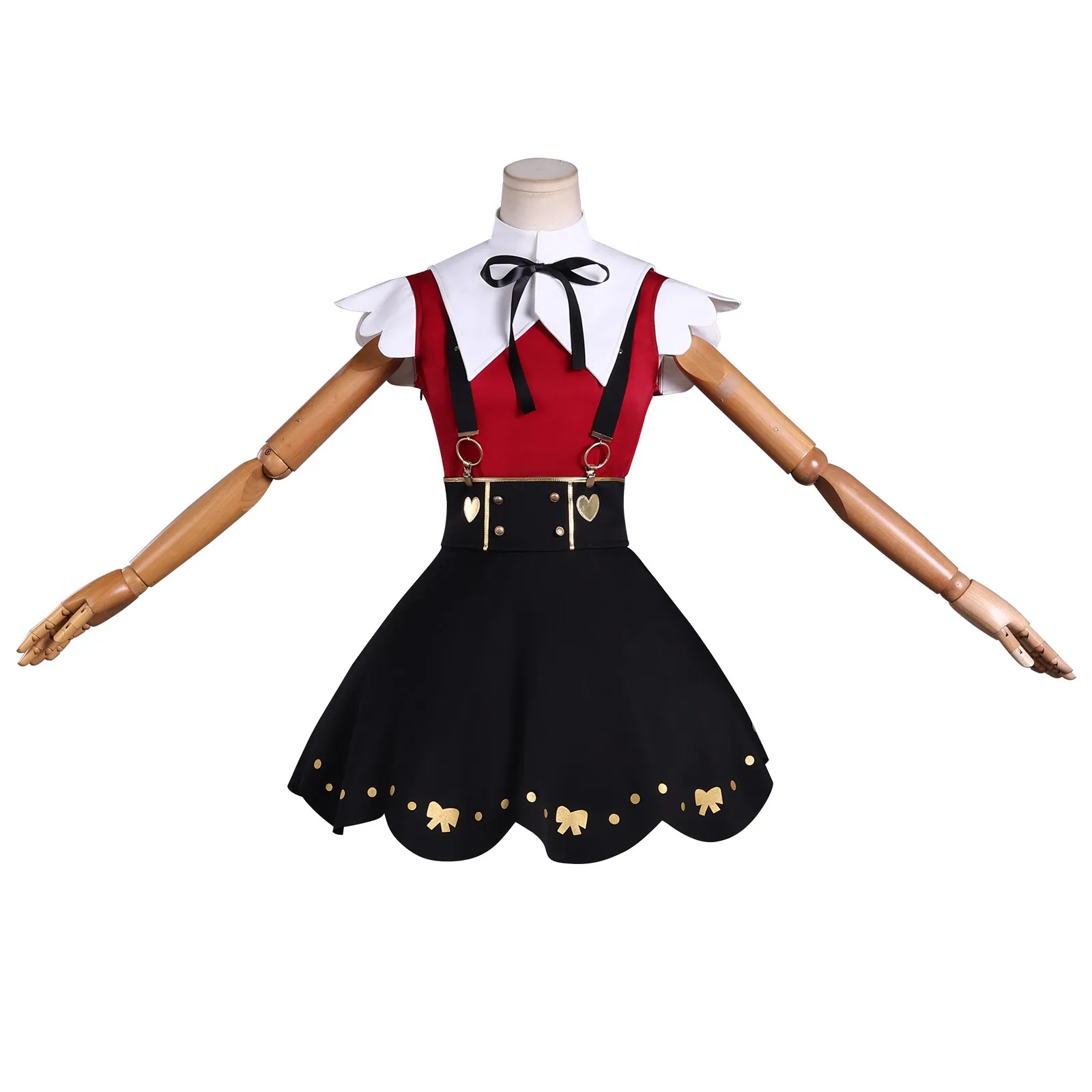 

NEEDY GIRL OVERDOSE Ame-chan Cosplay Costume, Sweet Gothic JK Dress, Anime Girl Red Black Outfit for Halloween