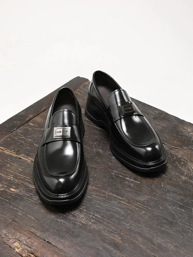 

Spring and Autumn New Business Casual Men's Shoes High-end Leather Platform Fashion Loafers Men's