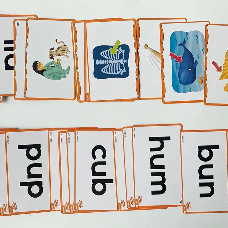 Oxford phonics ราชาแห่งโลก phonics การ์ดตรัสรู้สําหรับเด็ก การเรียนรู้การ์ดเริ่มต้นภาษาอังกฤษสําหรับเด็ก