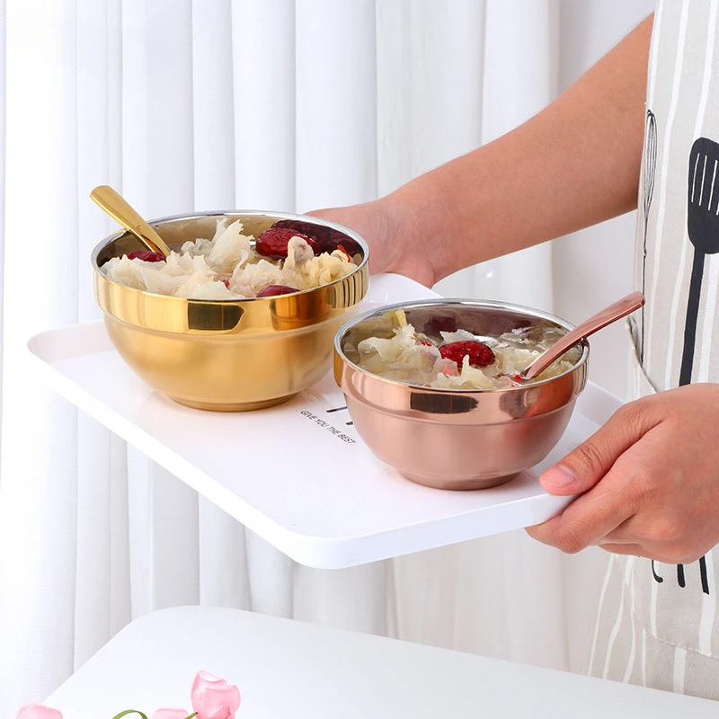 

Insulated Rice Bowls - Thickened Heatproof Tableware for Kids, School Cafeteria & Home Soup/Noodle Eating