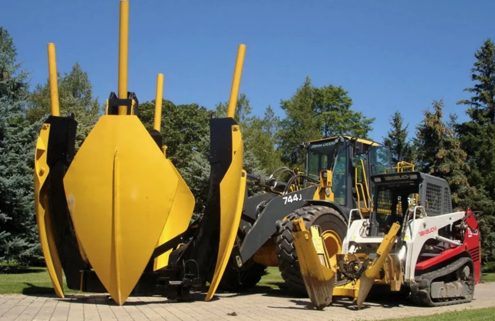 Four-Blade Hydraulic Tree Spade Transplanter for Wheel Loader